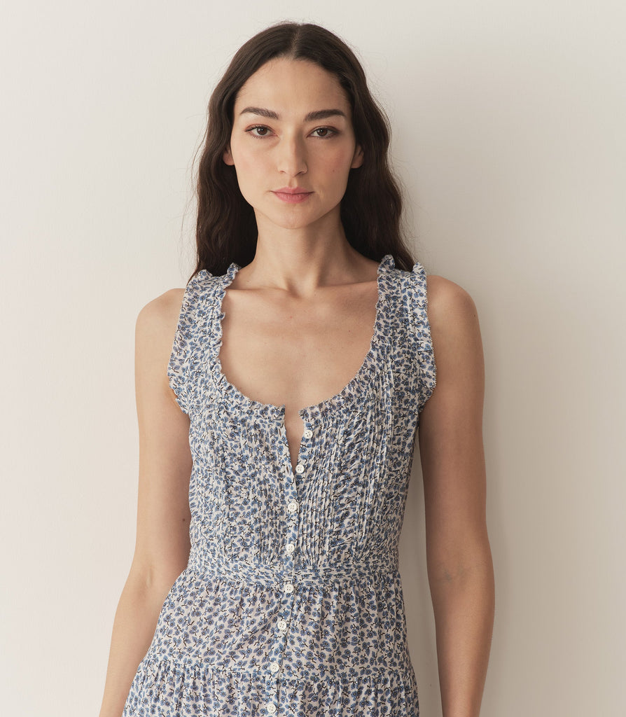 OTTESSA DRESS -- CORNFLOWER HILLSIDE BLOOM