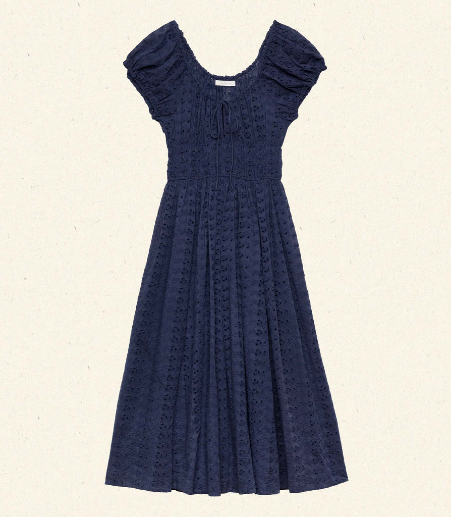 QUINN DRESS -- ADRIATIC EYELET