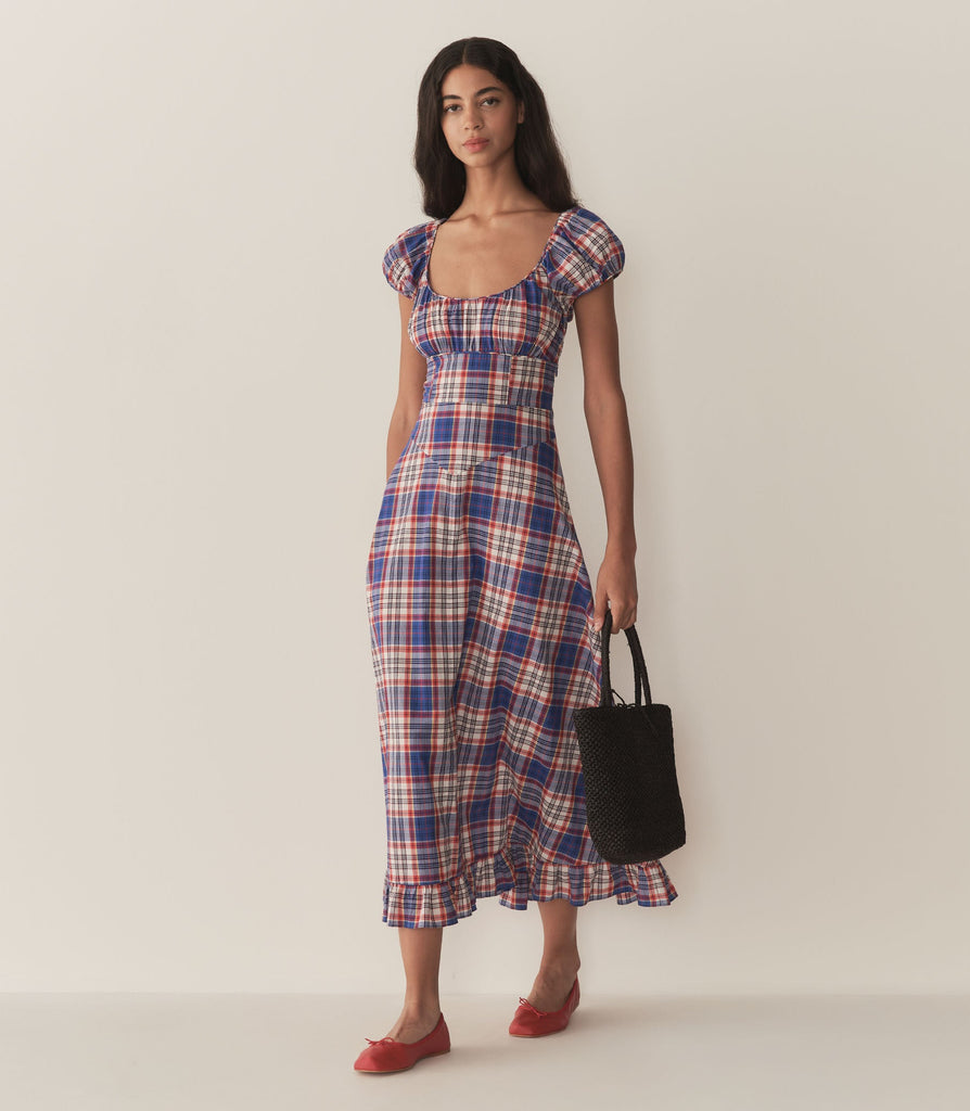 RAMONA DRESS -- COTE D’AZUR PLAID