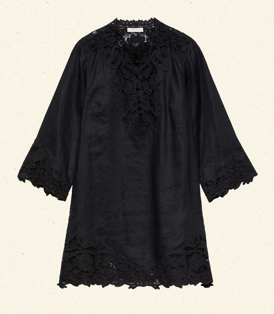 ROSELIE TUNIC -- BLACK