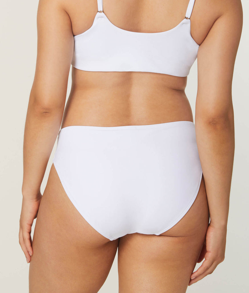 The Classic Bikini Bottom - Eco Nylon - White