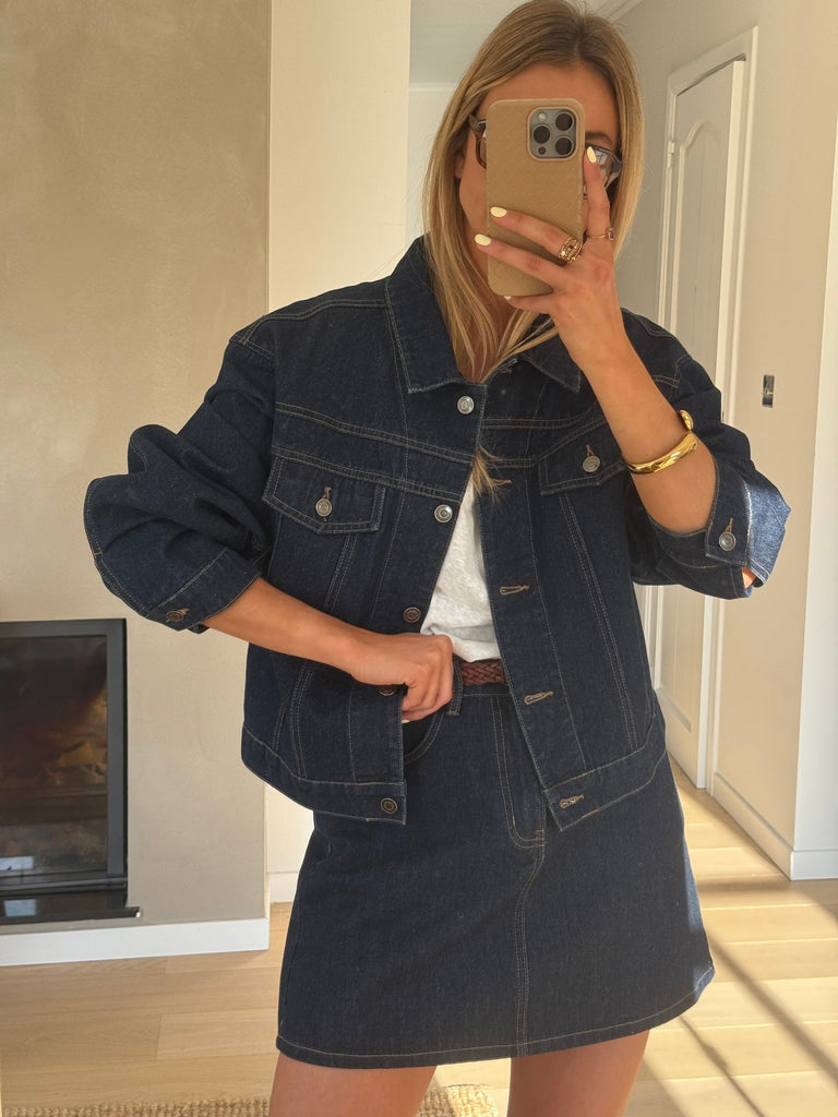 Dark Blue Denim Tara Skirt