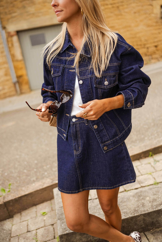 Dark Blue Denim Tara Skirt