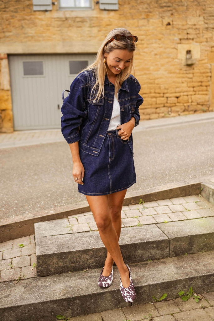 Dark Blue Denim Tara Skirt