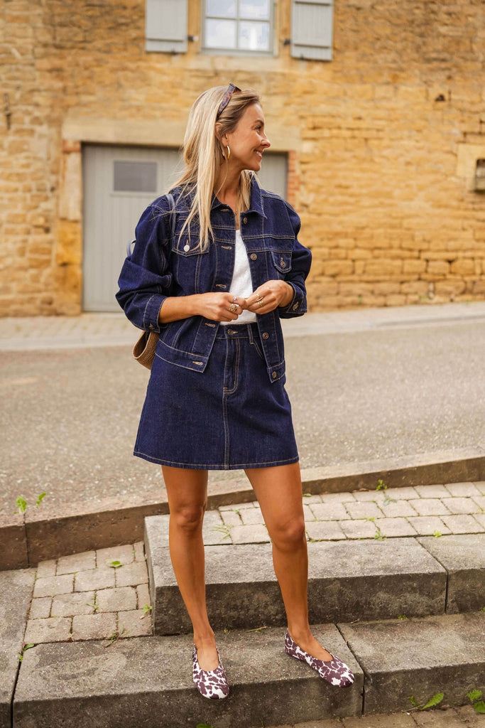 Dark Blue Denim Tara Skirt