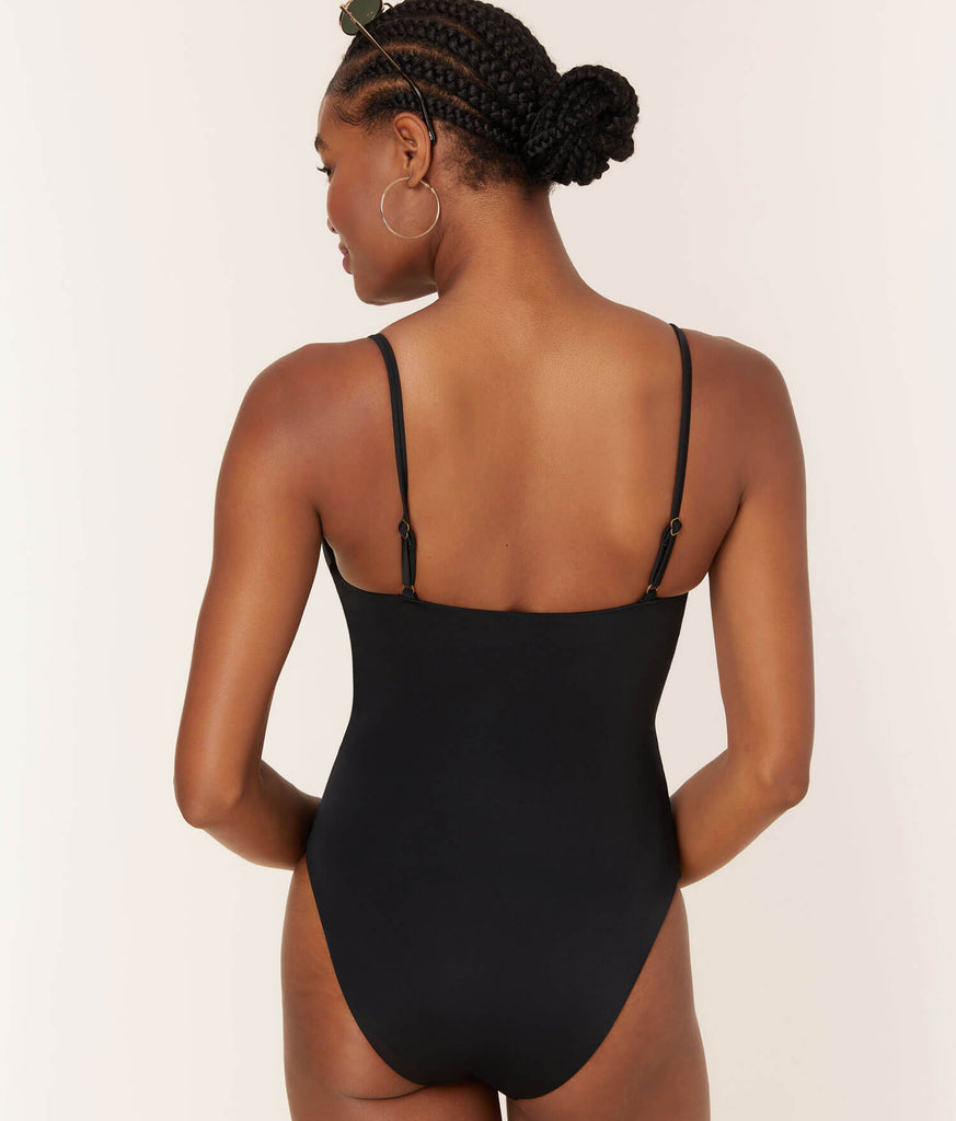 The Lanikai One Piece - Eco Nylon - Black - Long Torso